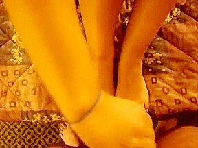 18 Year Old Native American Hottie Gives Her First Footjob!