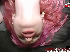 19yo German Amateur teen 18+ Try First Time Creampie Gangbang