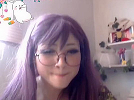 2:34 Sexy college girl licks her pussy juice out of her dildo