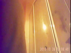 26 yo brunette with big tits caught by in shower