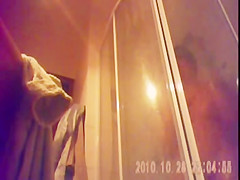 26 yo brunette with big tits caught by in shower