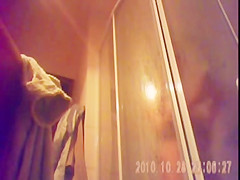 26 yo brunette with big tits caught by in shower
