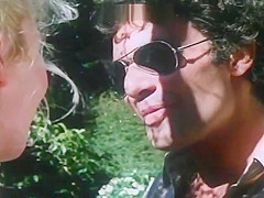 80's Porn Film, Sexy Blonde Sucks White Cock