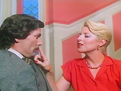 80's Porn Film, Sexy Blonde Sucks White Cock
