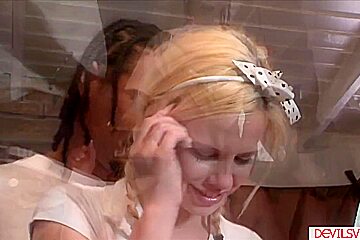 A Blonde teen 18+ Gangbanged By 3 Black Men With Tara Lynn Foxx
