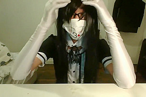 A GOOD CROSSDRESS MAID NEVER WASTE A SINGLE DROP
