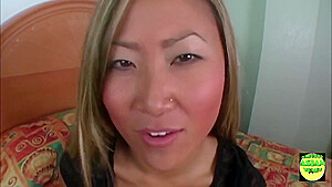 A Guy In A Doggy Style Position Anal Drills A Slim Asian With A Piercing