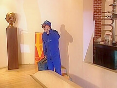 A Horny Brunette Chick From Germany Gets Fucked By A Plumber