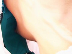 A compelling downblouse vid of an Asian rack