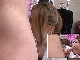 A nice blowbang with hot Japanese babes by Blowjob Fantasies from Japan
