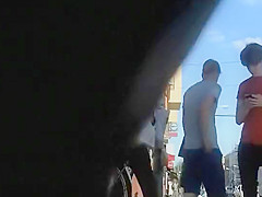 Accidentally showing naked ass cheek