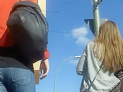 Accidentally showing naked ass cheek