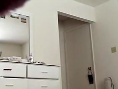 Adult blonde creaming the naked smooth skin