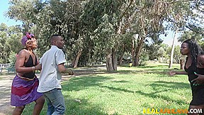 African Couple Busted Outdoors In Public Park!!!