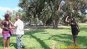 African Couple Busted Outdoors In Public Park!!!