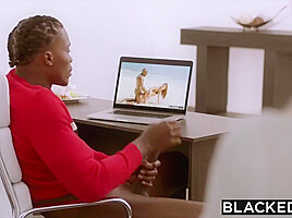 Alex Grey In Persuasive Black Chap Makes Blondie Alex Cheat