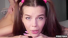 Alina Foxxx, Alina Fox And Big T In Cute teen 18+ Struggles During Painful Anal