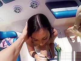 All natural teenager 18+ penetrated vigorously at sea