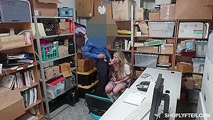 Alyssa Cole - Security Guy Fucking Young Blonde From Behind In The Back Office