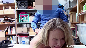 Alyssa Cole - Security Guy Fucking Young Blonde From Behind In The Back Office