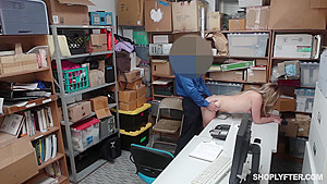 Alyssa Cole - Security Guy Fucking Young Blonde From Behind In The Back Office