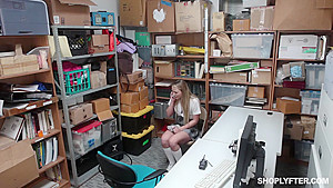 Alyssa Cole - Security Guy Fucking Young Blonde From Behind In The Back Office