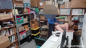 Alyssa Cole - Security Guy Fucking Young Blonde From Behind In The Back Office