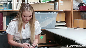 Alyssa Cole - Security Guy Fucking Young Blonde From Behind In The Back Office