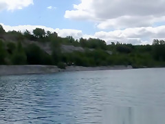 Amateur Girl Mette dem Dildo am Strand in Danemark