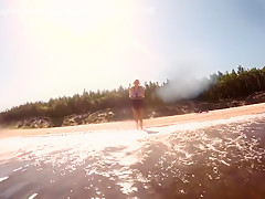 Amateur Outdoor Risky Blowjob on Public Beach  Another day in Paradise