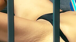 Amateur Touches Pussy at Public Pool