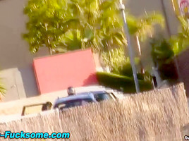 Amateur rides hard rod outside