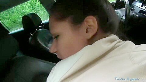 Amateurs Lady Nailed In The Car