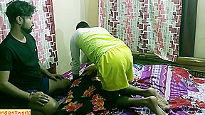 Amazing Hot Desi Threesome Sex! Hot Milf Bhabhi Vs Two Devor