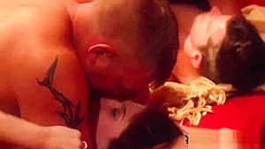 American guy enjoys licking babes boobs in a foreplay They real experience is about to start