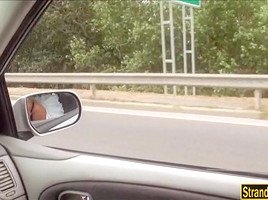 Amirah Adara stuffed by stranger at the backseat of the car