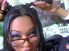 An Attractive Asian Girl With Glasses Is Horny And Hardcore Fucked By A Big Cock