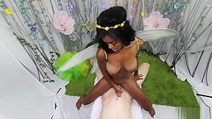 Anaira, skinny black bitch with HUGE 32DD tits, POV BJ