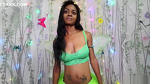 Anaira, skinny black bitch with HUGE 32DD tits, POV BJ
