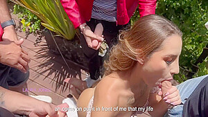 And Her Friends Celebrate With 4 Cocks In Her Mouth - M A And Laura Jones