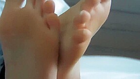 Annika, blonde girl with size 9 feet - 13 minute clip
