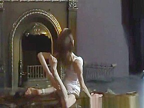Anorexic dancer with outstanding feet
