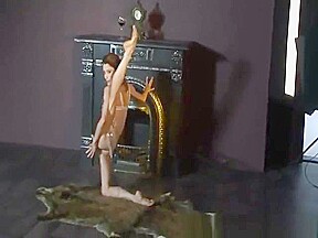 Anorexic dancer with outstanding feet