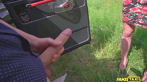 Ariela Donovan - Peeping Cabbie Fucks Skinny Redhead