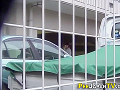 Asian Babe Pees Publicly