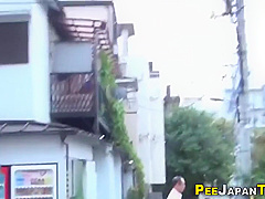 Asian Babe Pees Publicly