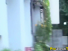 Asian Babe Pees Publicly