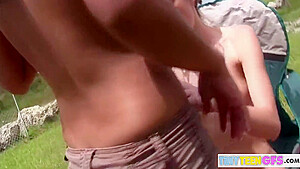 Asian Lesbian Masturbating Outdoor With Brooke Skye