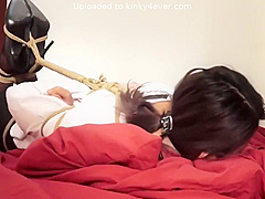 Asian Woman Bound And Gagged