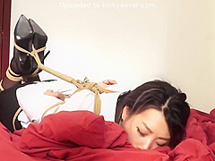 Asian Woman Bound And Gagged